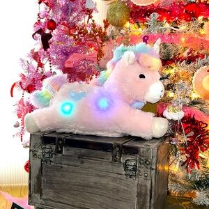 FAO schwarz light up unicorn PINK